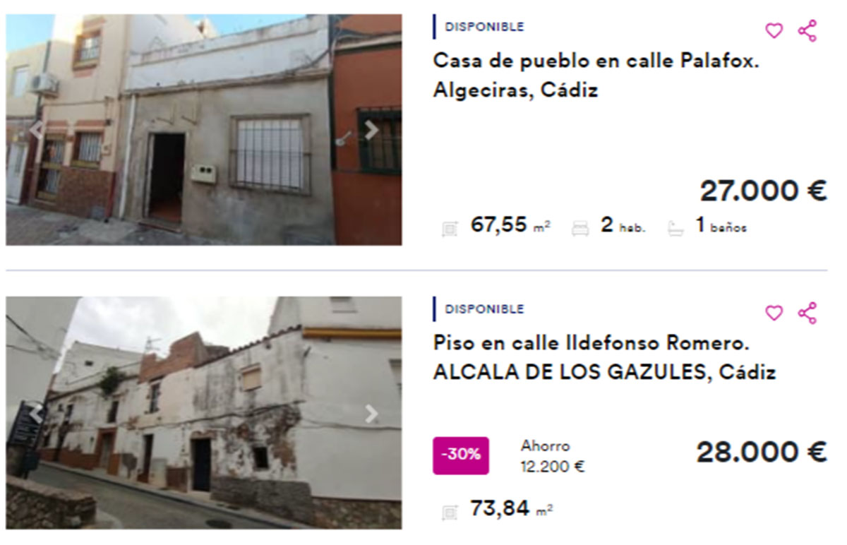 Pisos en Cádiz por 28.000 euros