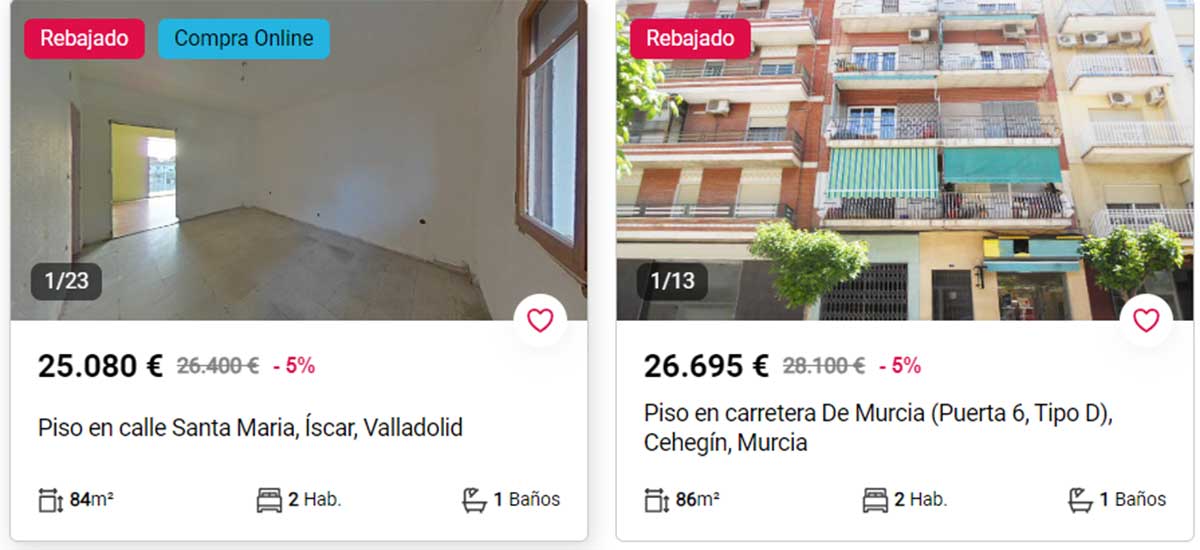 Piso con terraza a la venta por menos de 30.000 euros