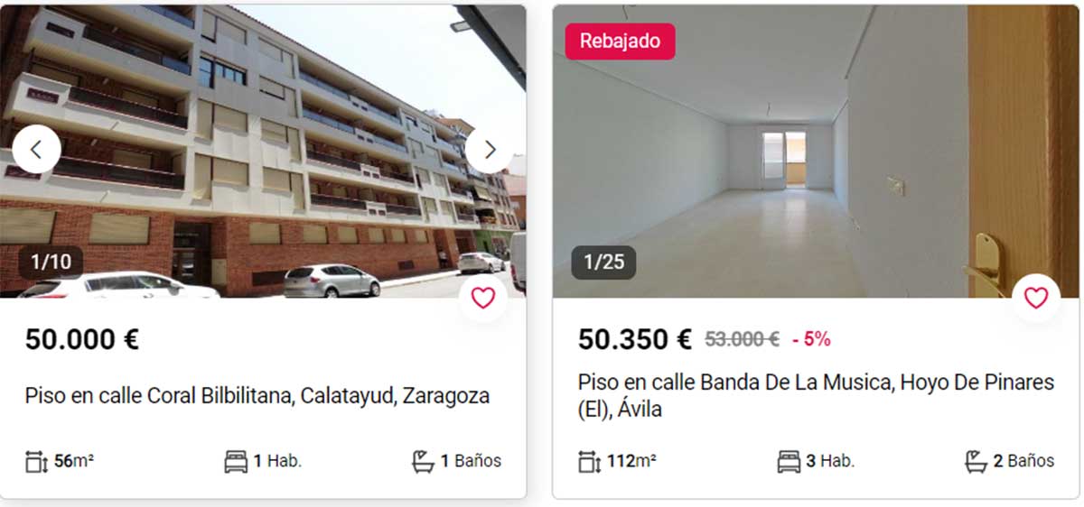 Piso con terraza a la venta por 50.000 euros
