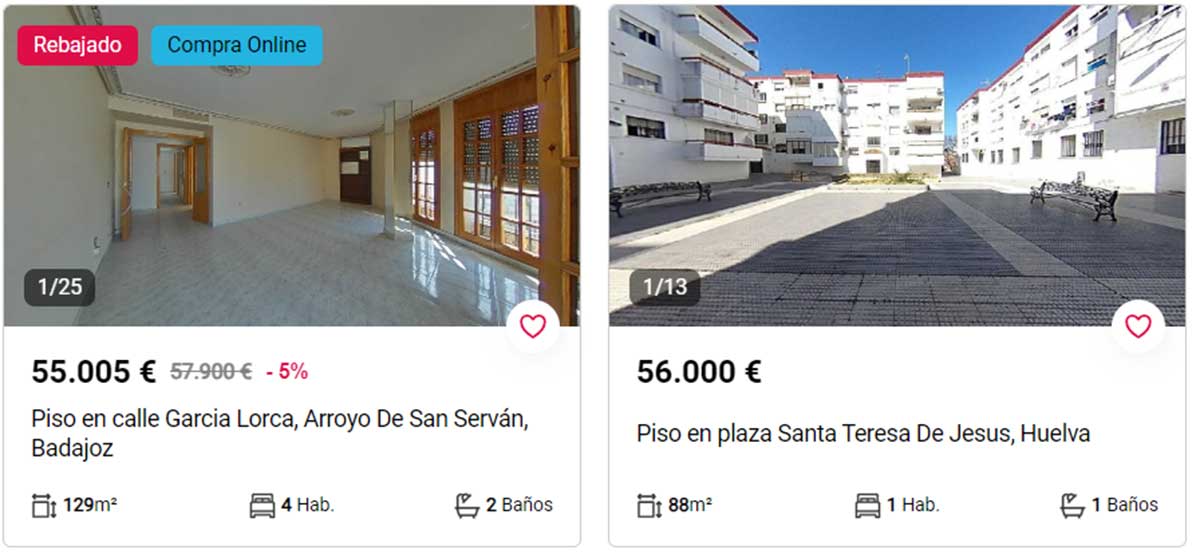 Piso con terraza a la venta por 55.000 euros