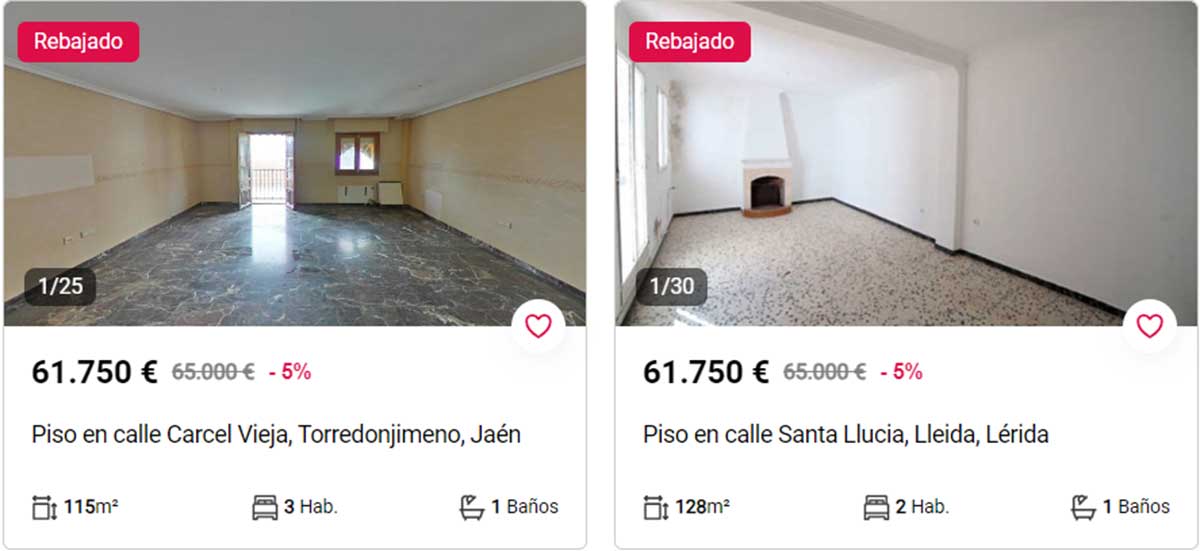 Piso con terraza a la venta por 61.000 euros