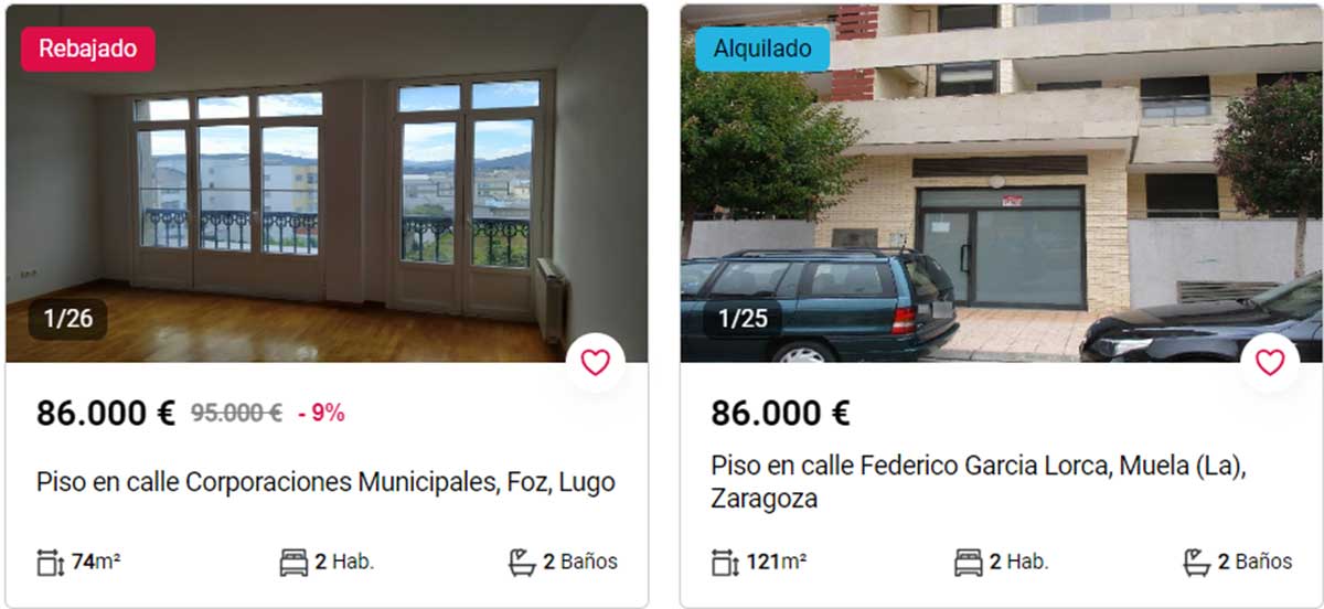 Piso con terraza a la venta por menos de 100.000 euros