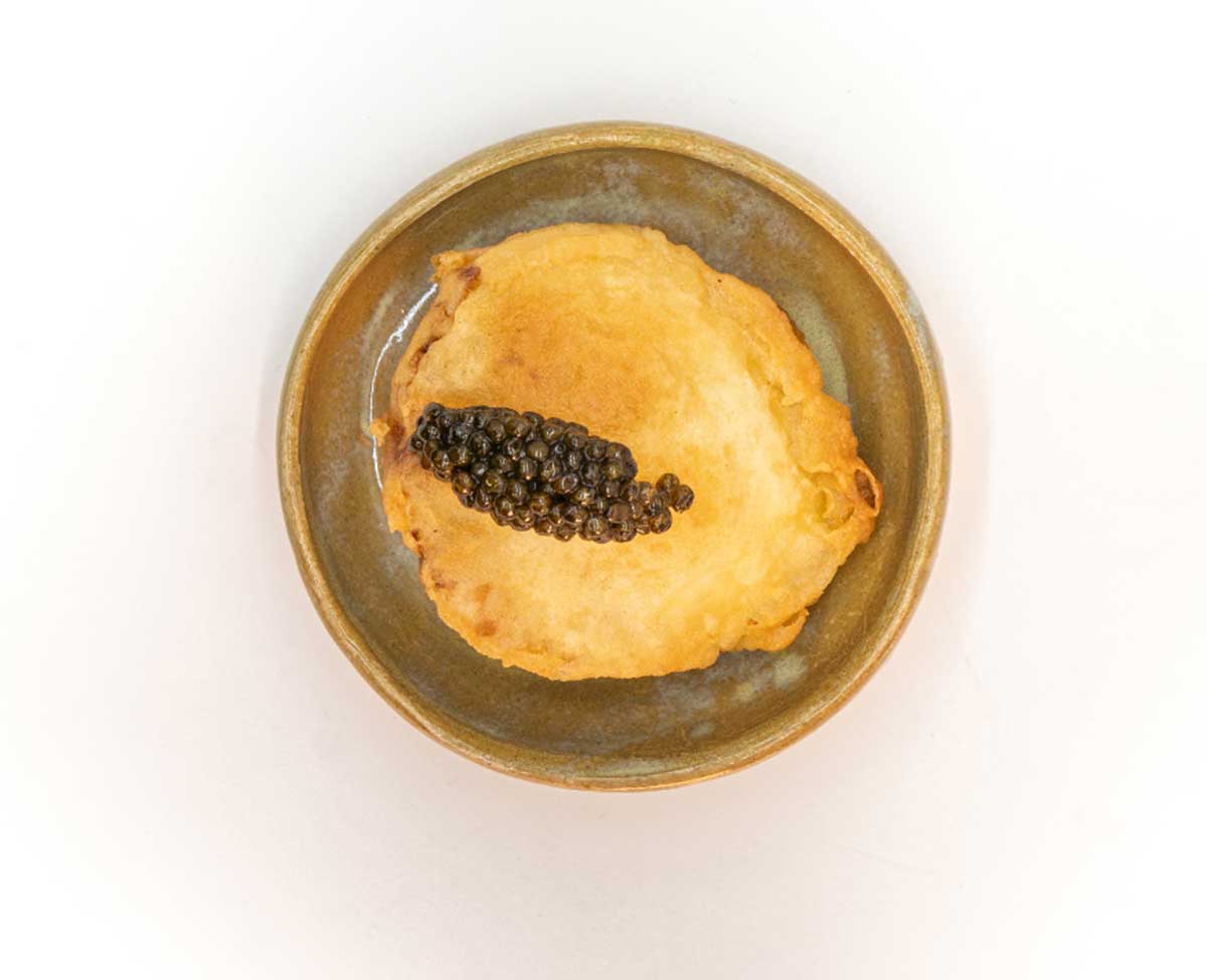 Ravioli con caviar