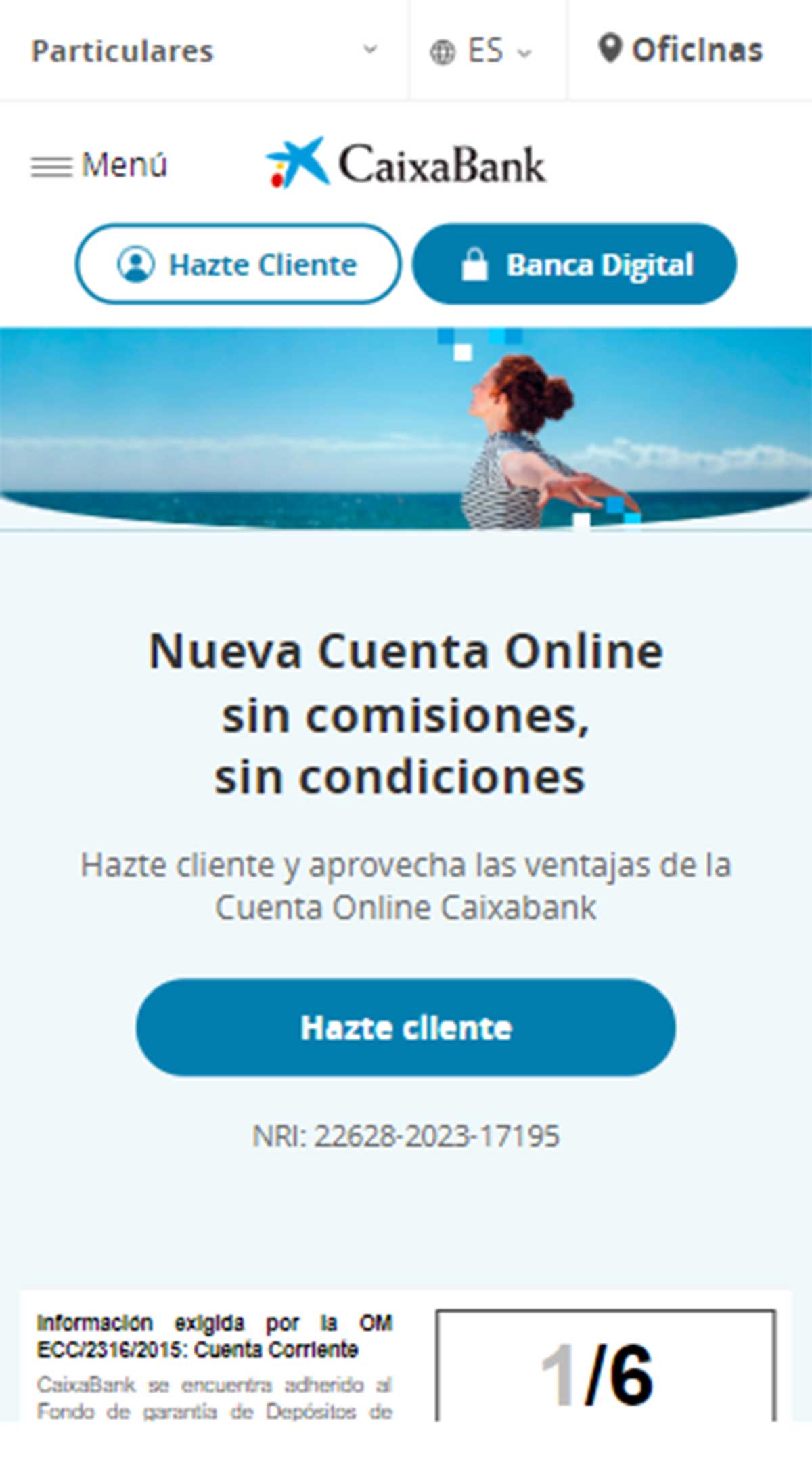 Web oficial Caixabank