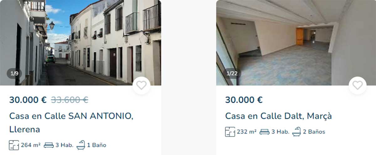 Casa en venta por 30.000 euros
