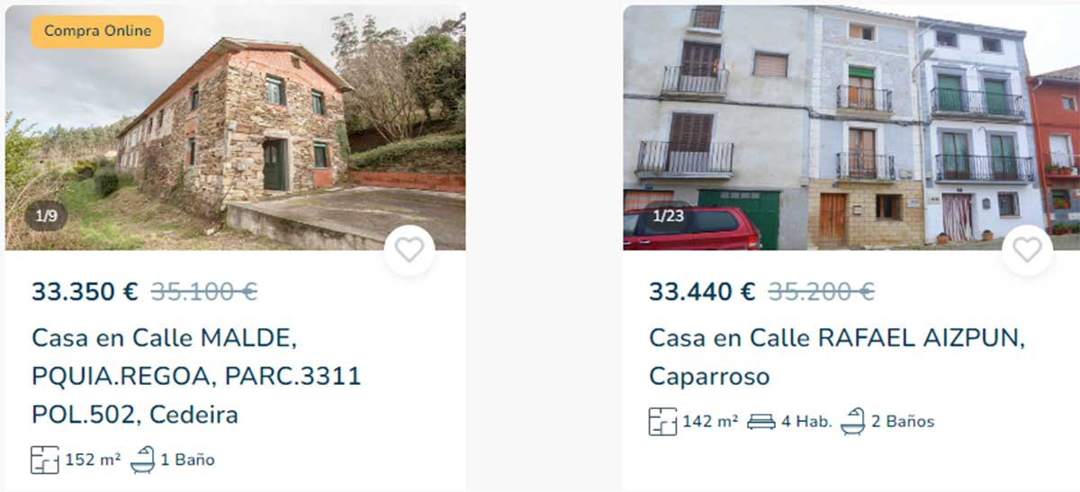 Casa en venta por 33.000 euros