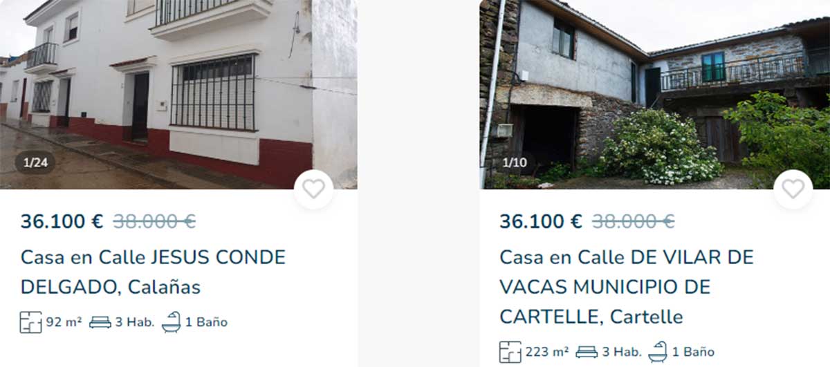 Casa en venta por 36.000 euros