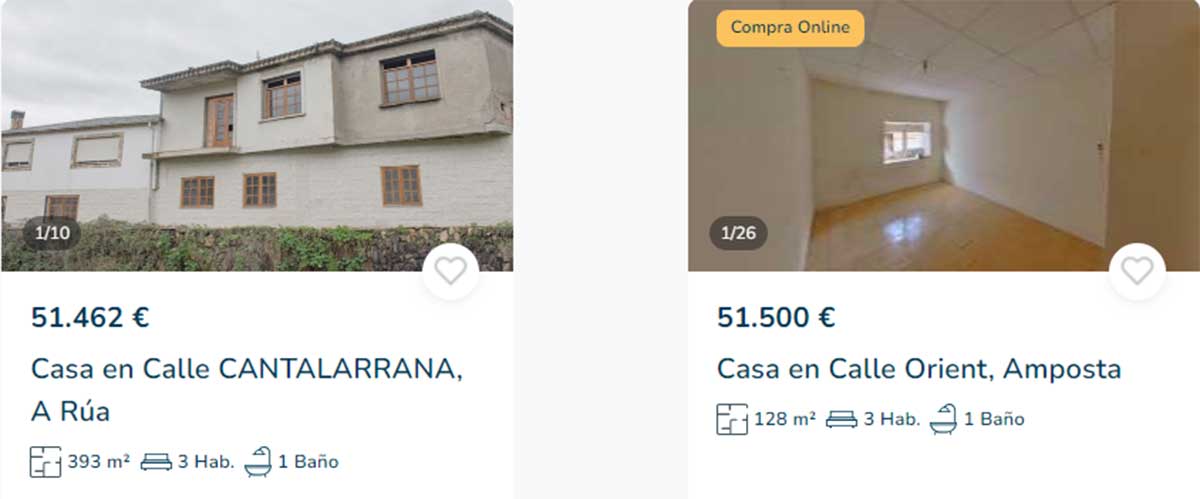 Casa en venta por 51.000 euros