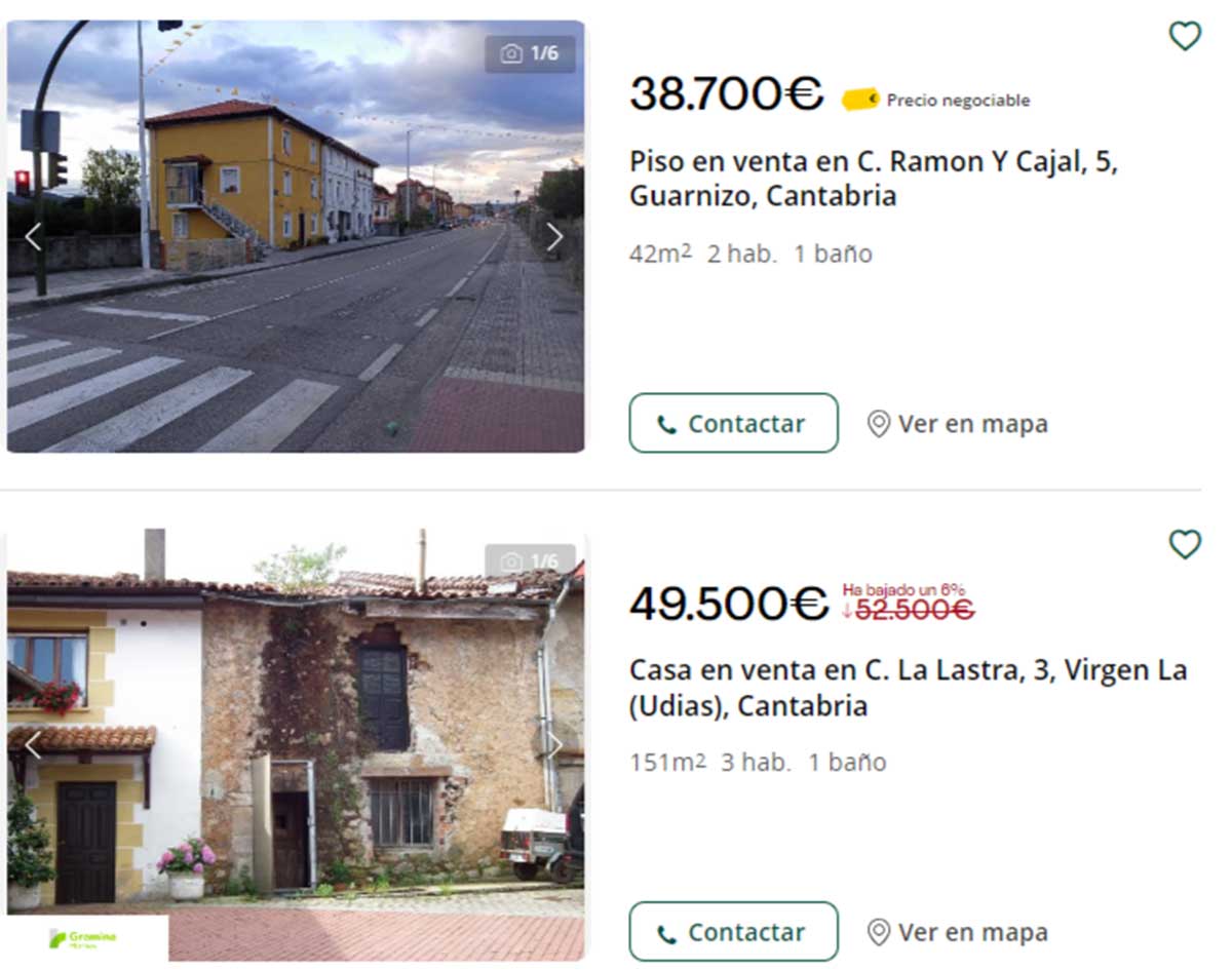 Casas en Cantabria por 30.000 euros