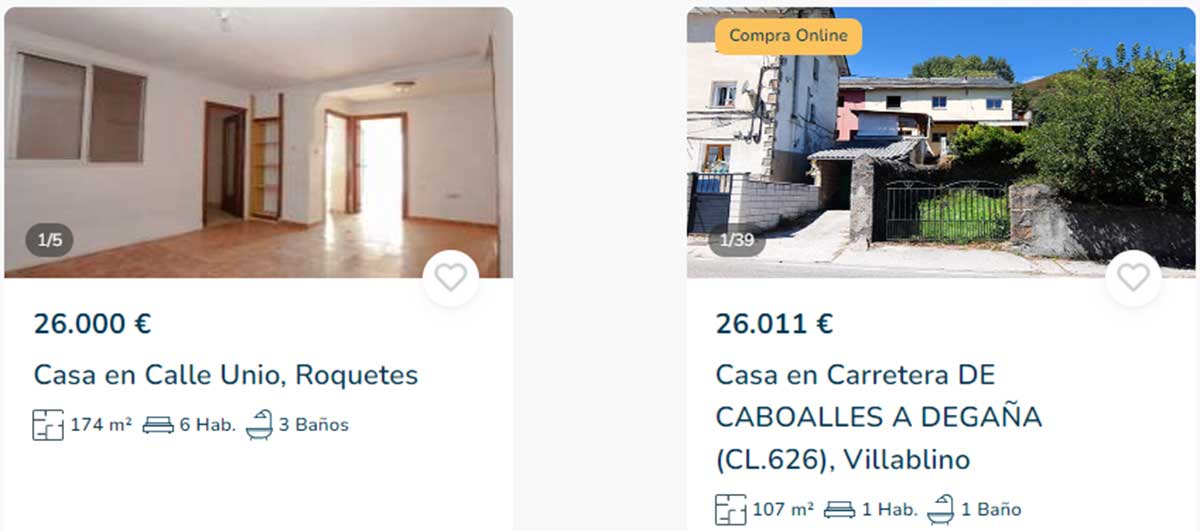 Casa en venta por 26.100 euros