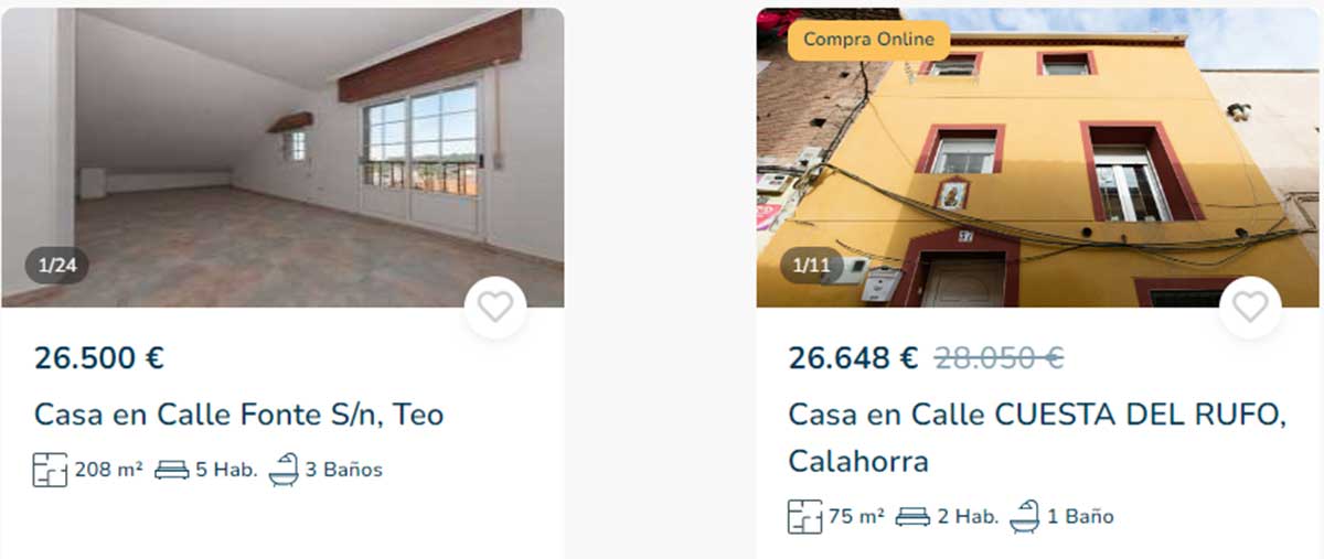 Casa en venta por 26.500 euros