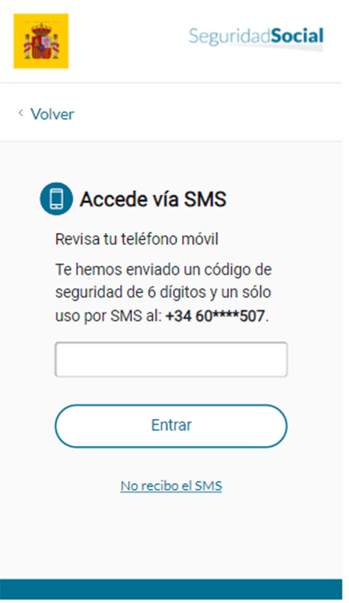 Código por SMS