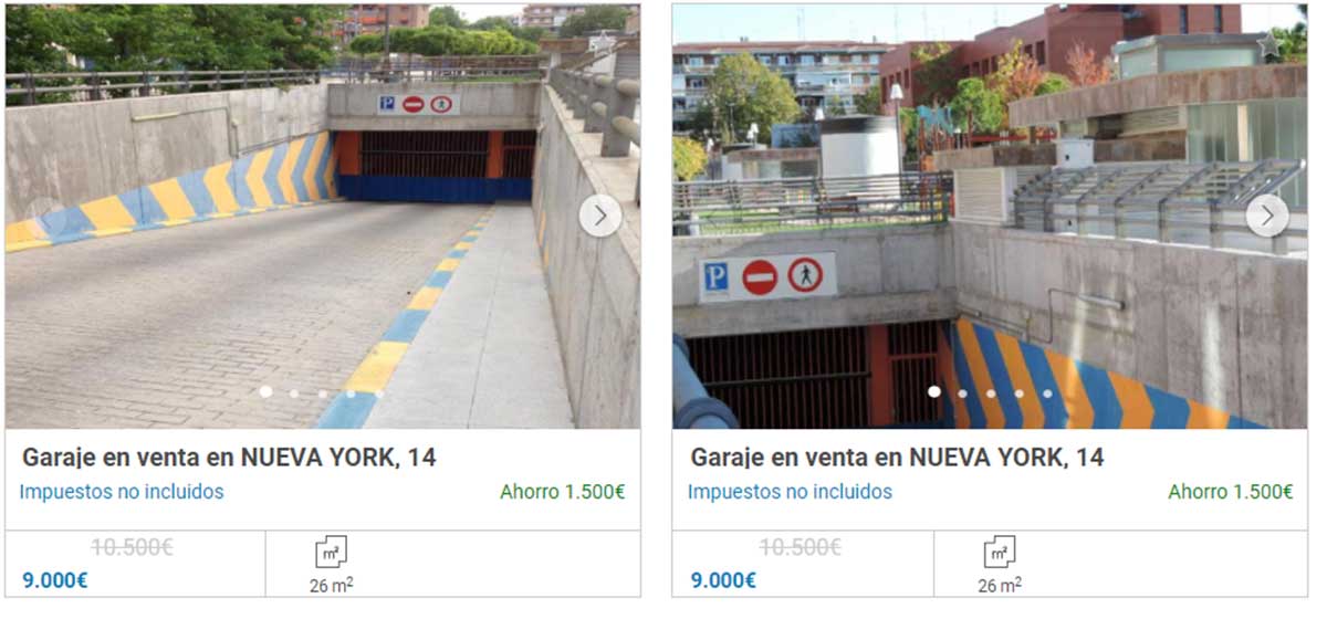 Plazas de garaje a la venta