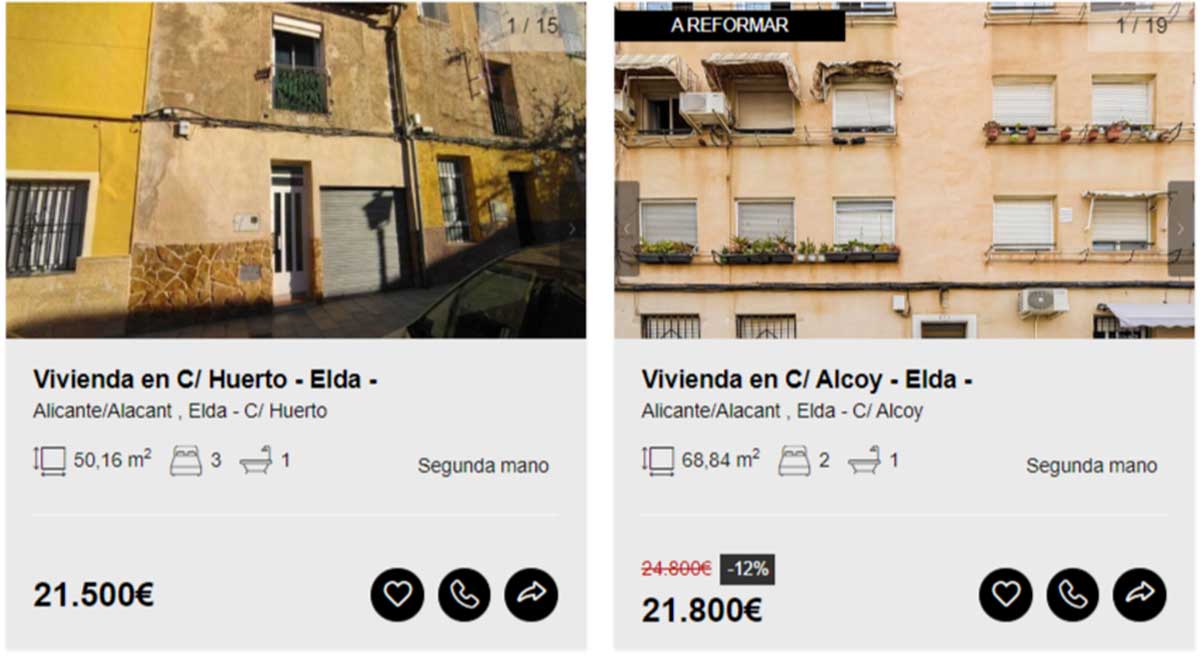 Pisos a la venta en Alicante por 22.000 euros