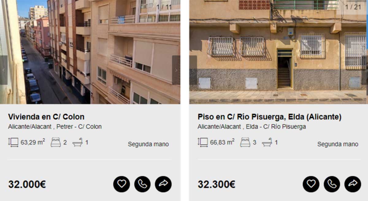 Pisos a la venta en Alicante por 32.000 euros