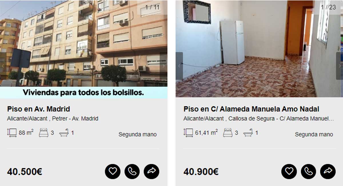Pisos a la venta en Alicante por 40.000 euros