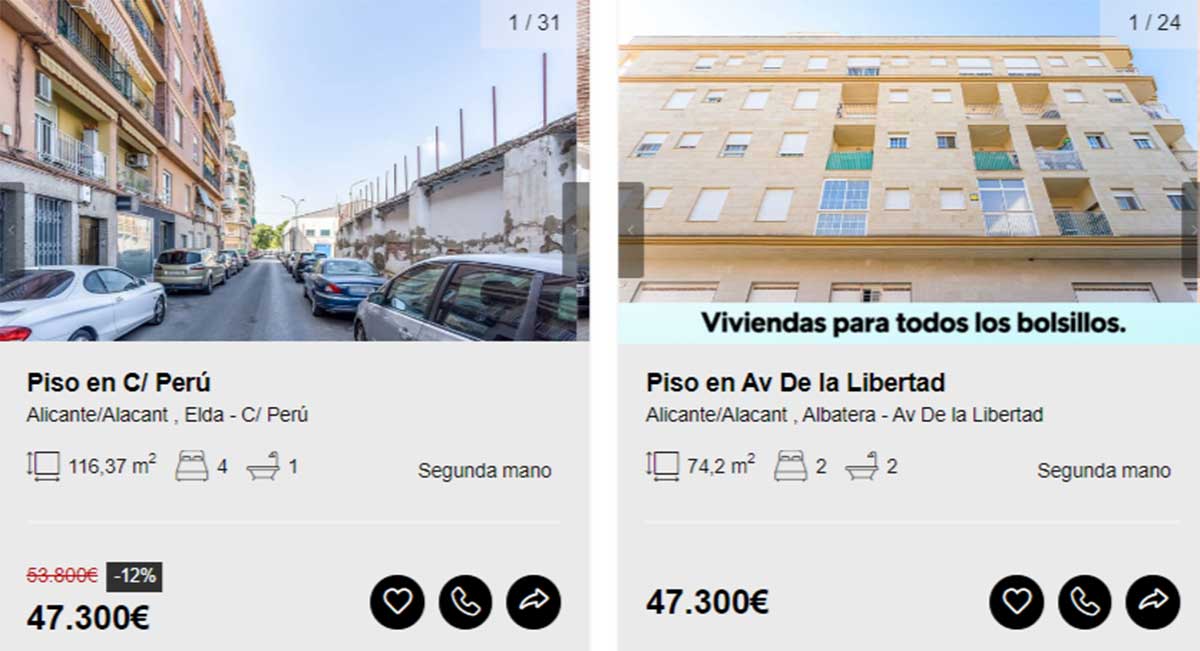 Pisos a la venta en Alicante por 47.000 euros