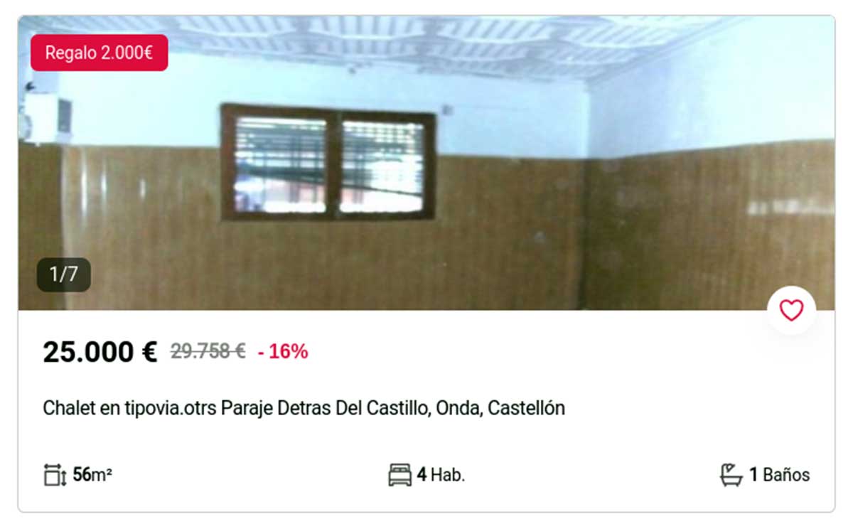 Piso en Castellón a la venta por 25.000 euros