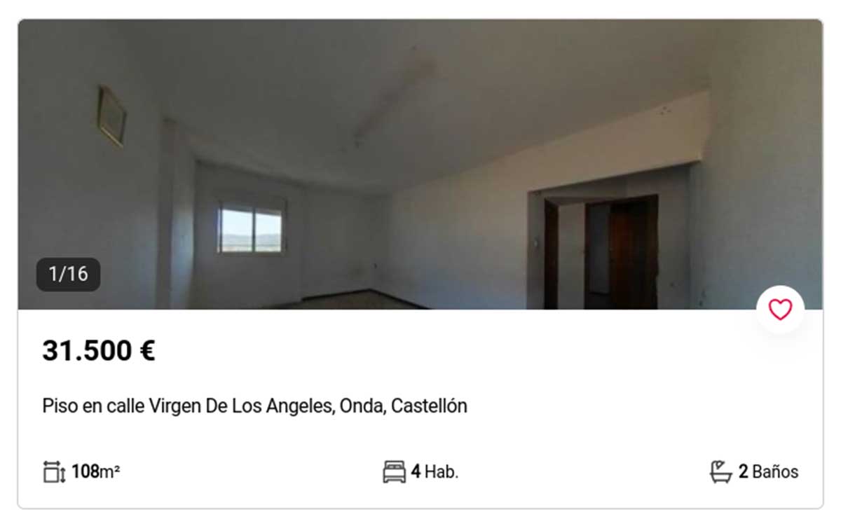 Piso en Castellón a la venta por 31.000 euros
