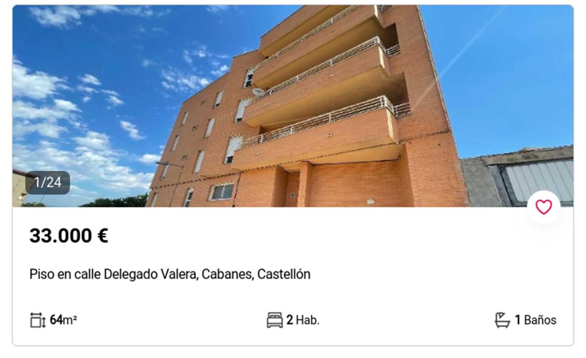 Piso en Castellón a la venta por 33.000 euros