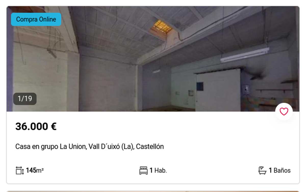 Piso en Castellón a la venta por 36.000 euros