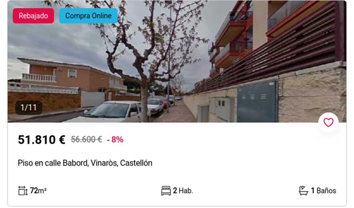 Piso en Castellón a la venta por 51.000 euros