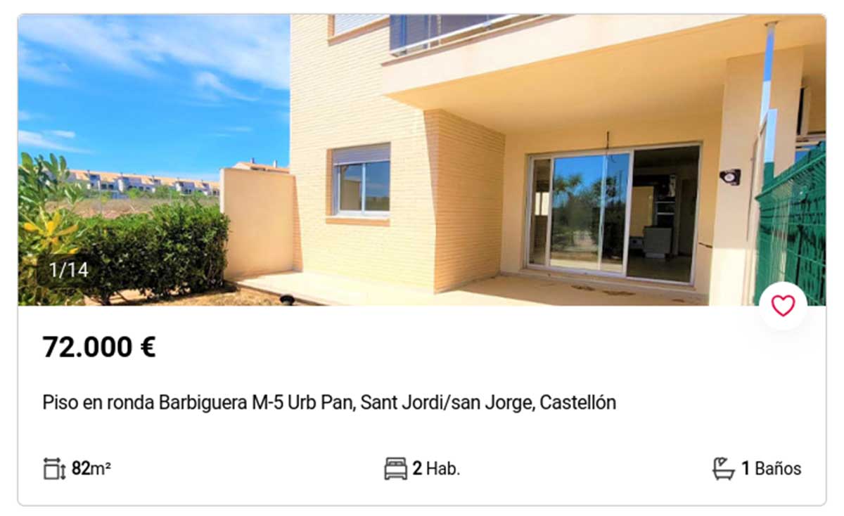 Piso en venta en Castellón por 72.000 euros