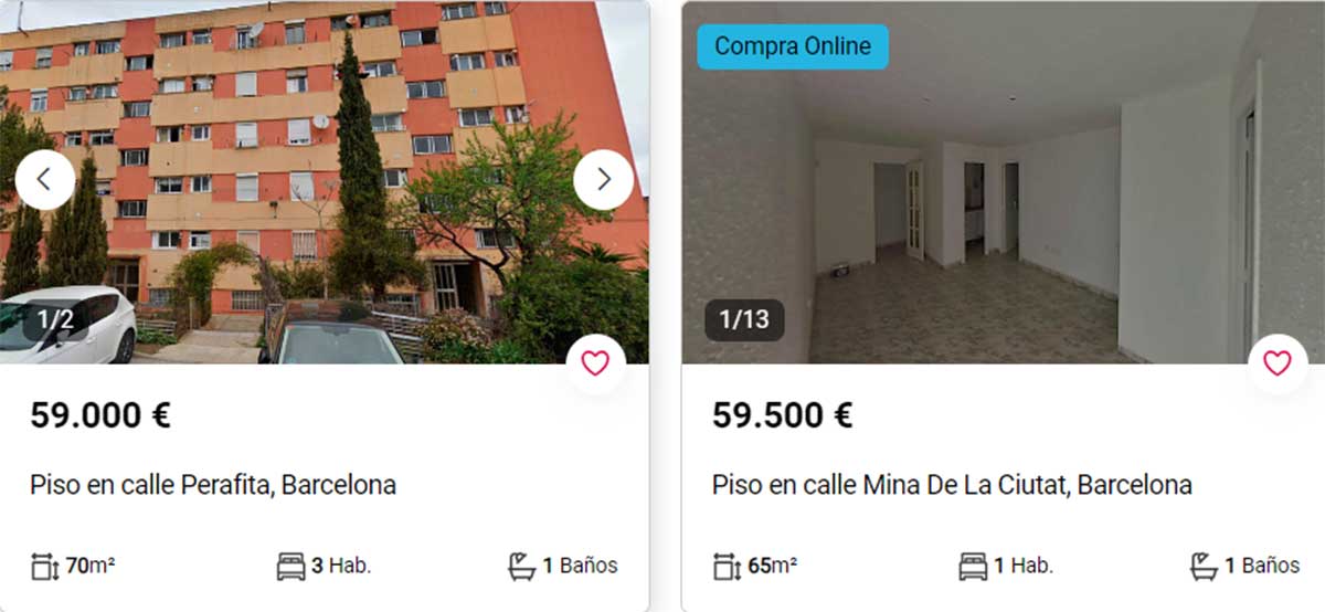 Piso en Barcelona por menos de 60.000 euros