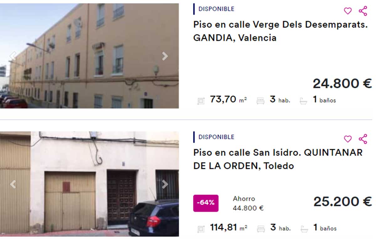 Pisos de BBVA por 24.000 euros