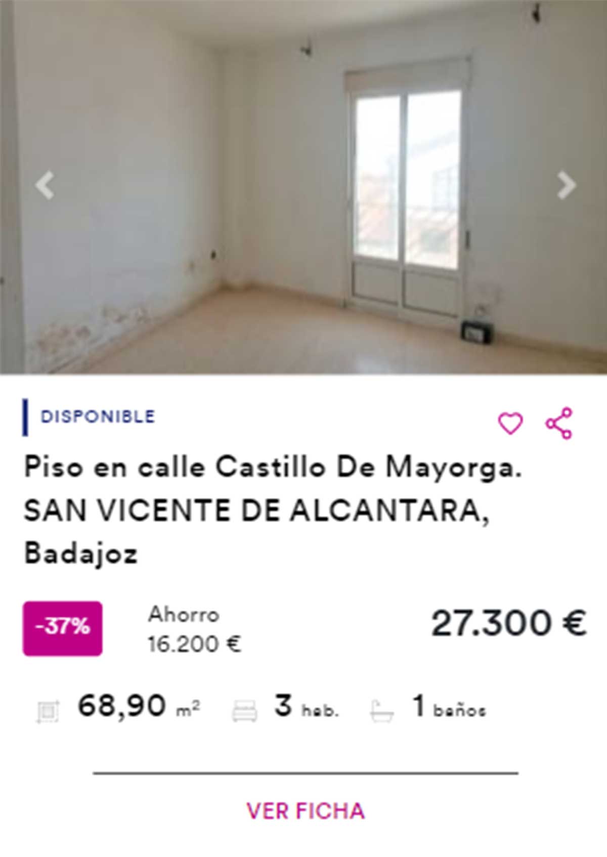 Piso de BBVA a la venta por 27.000 euros