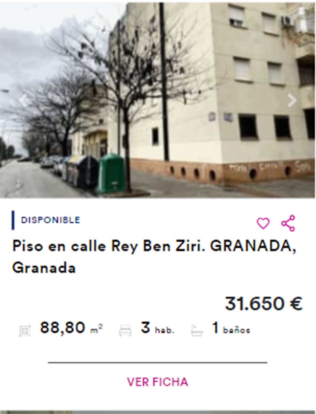 Piso de BBVA a la venta por 31.000 euros