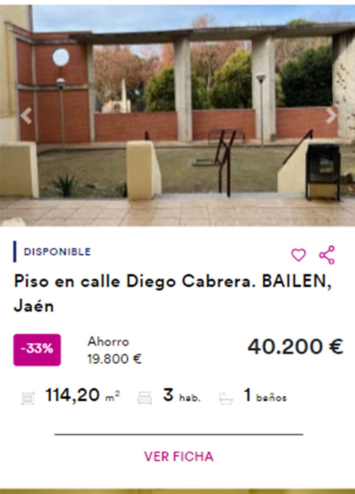 Piso de BBVA a la venta por 39.800 euros