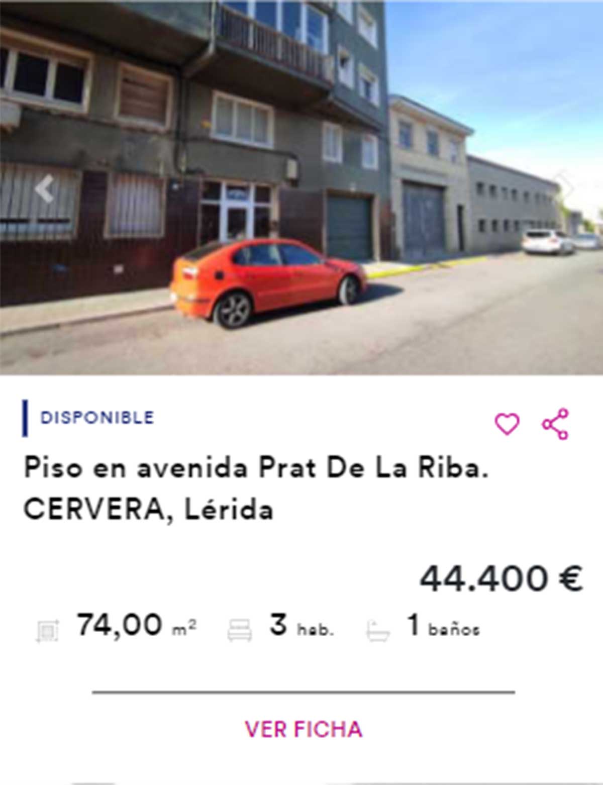 Piso de BBVA a la venta por 44.000 euros