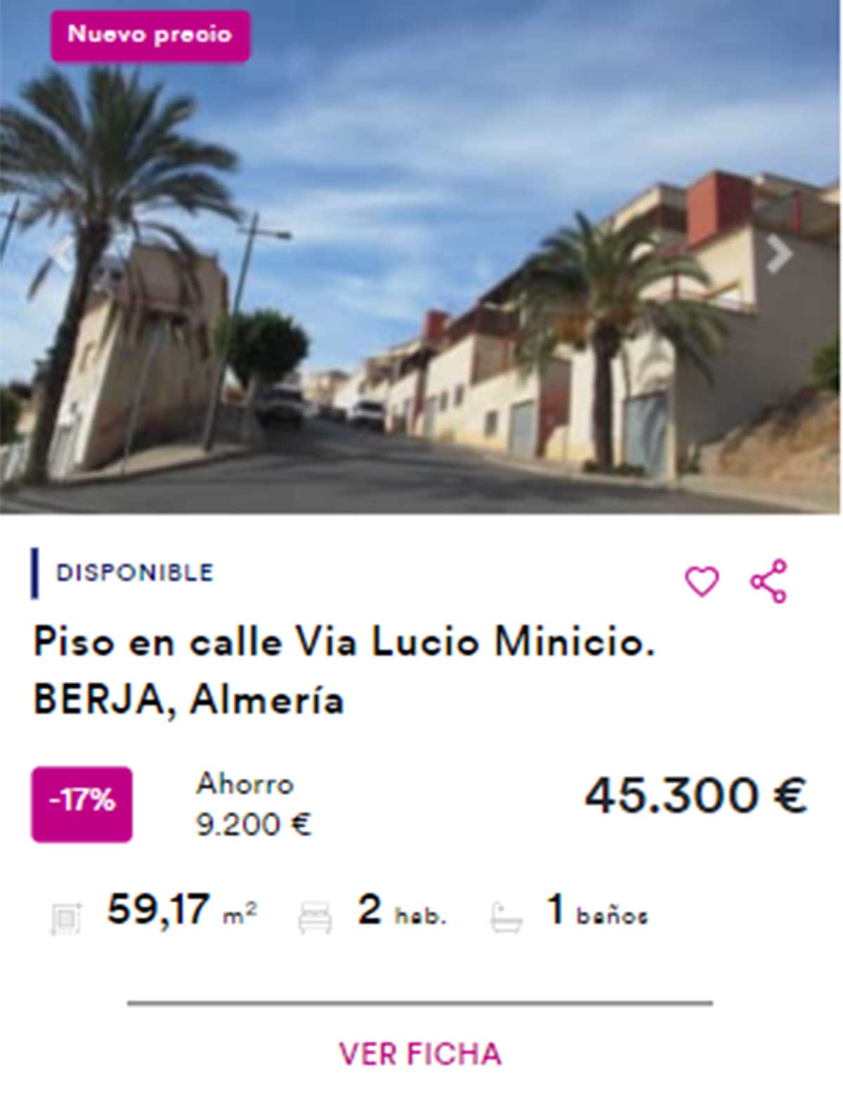 Piso de BBVA a la venta por 46.000 euros
