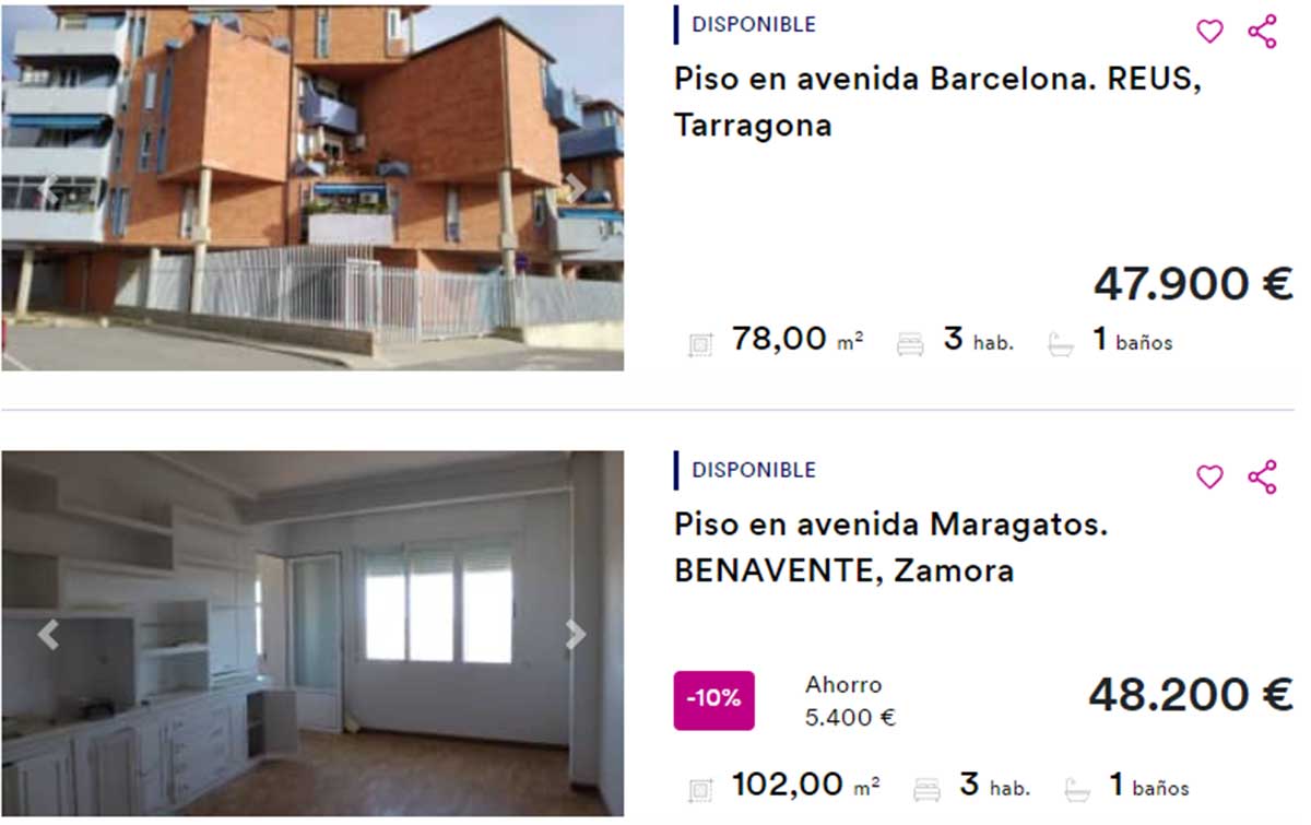 Pisos de BBVA por 47.000 euros