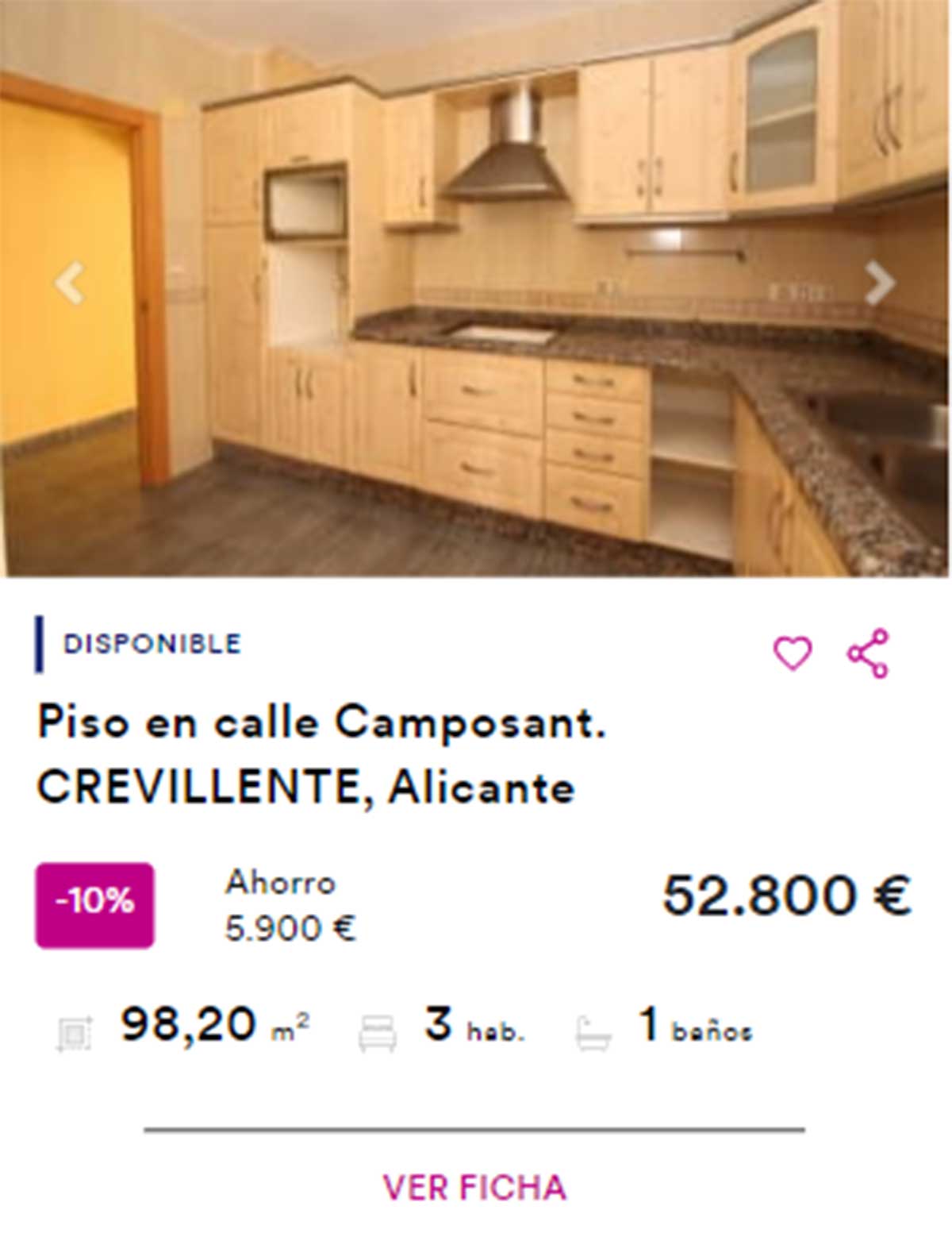 Piso de BBVA a la venta por 52.000 euros