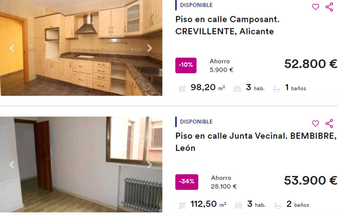 Pisos de BBVA por 52.000 euros
