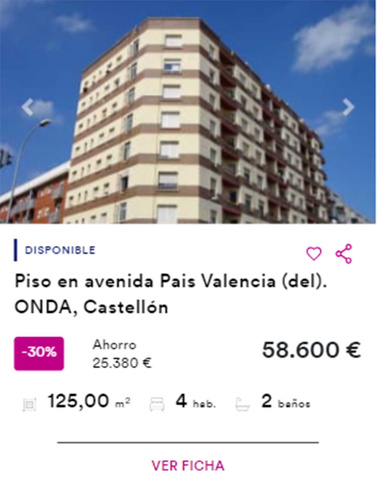 Piso en venta en BBVA por 58.000 euros