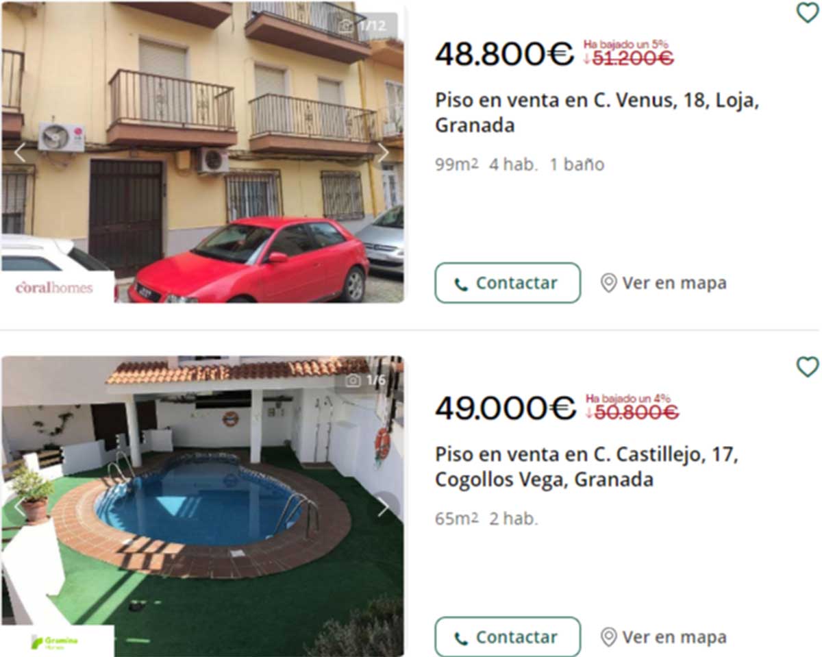 Piso a la venta en Granada por 48.000 euros