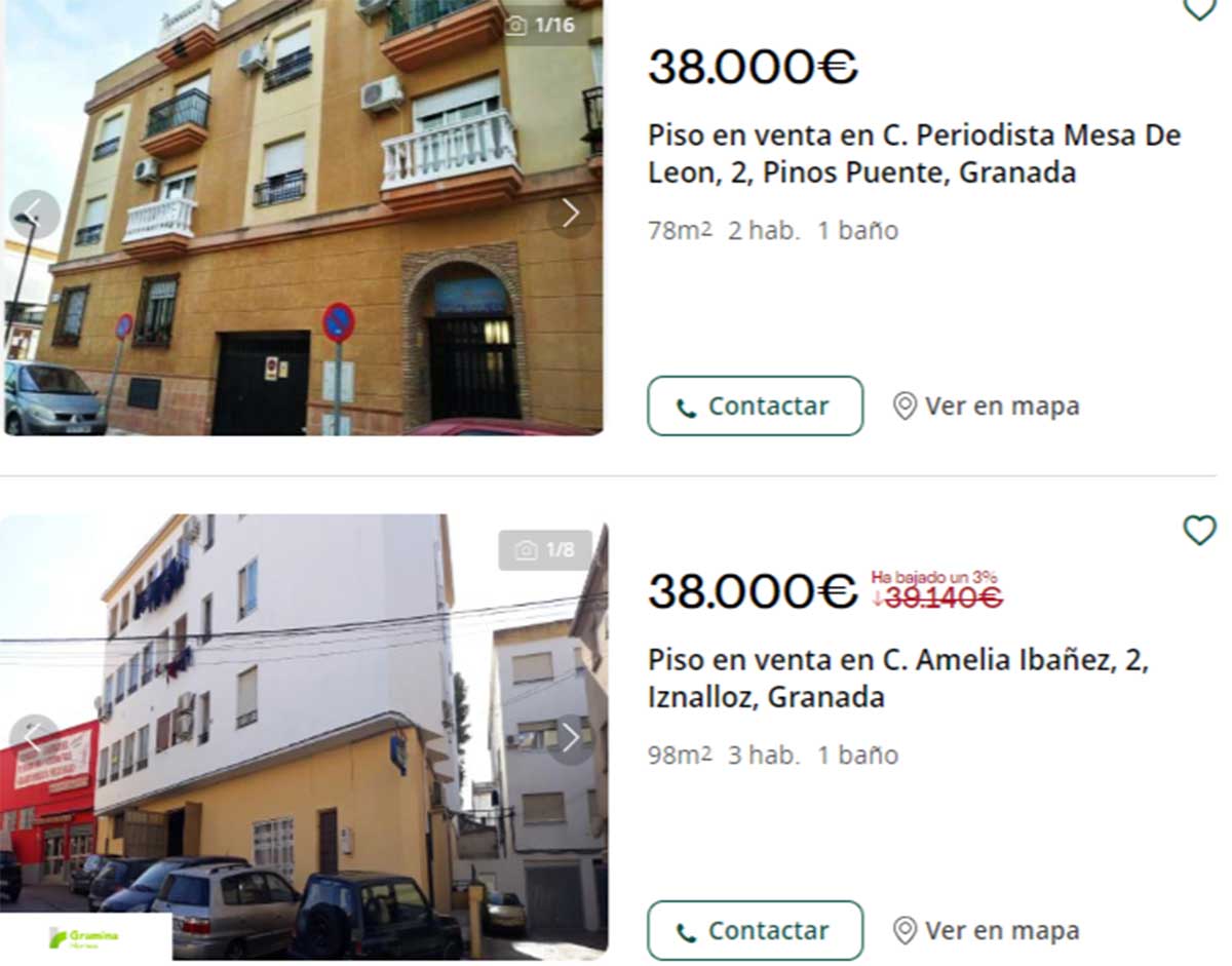 Piso a la venta en Granada por 39.000 euros