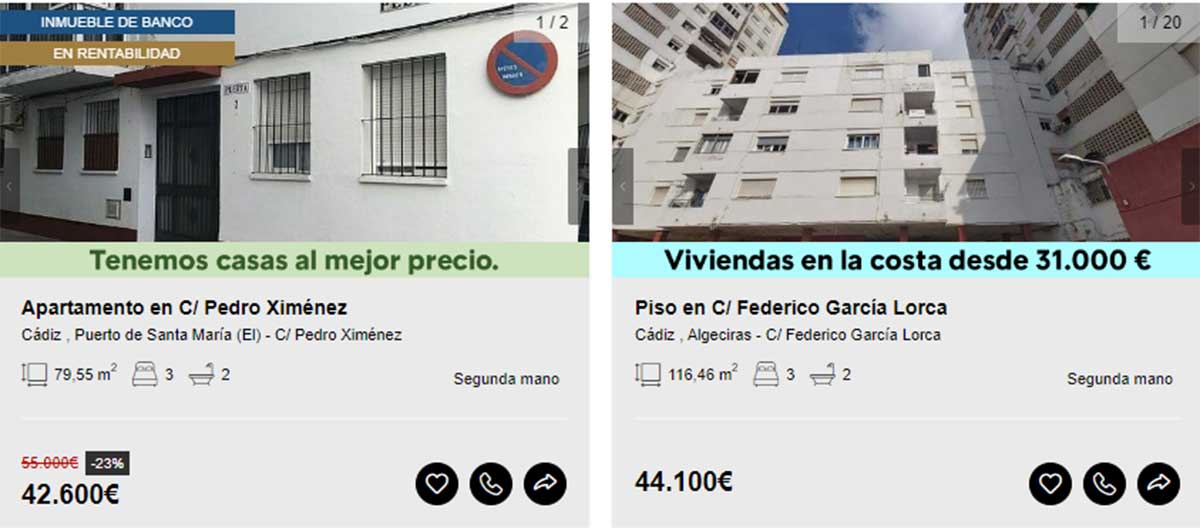 Piso a la venta en Cádiz por 44.000 euros
