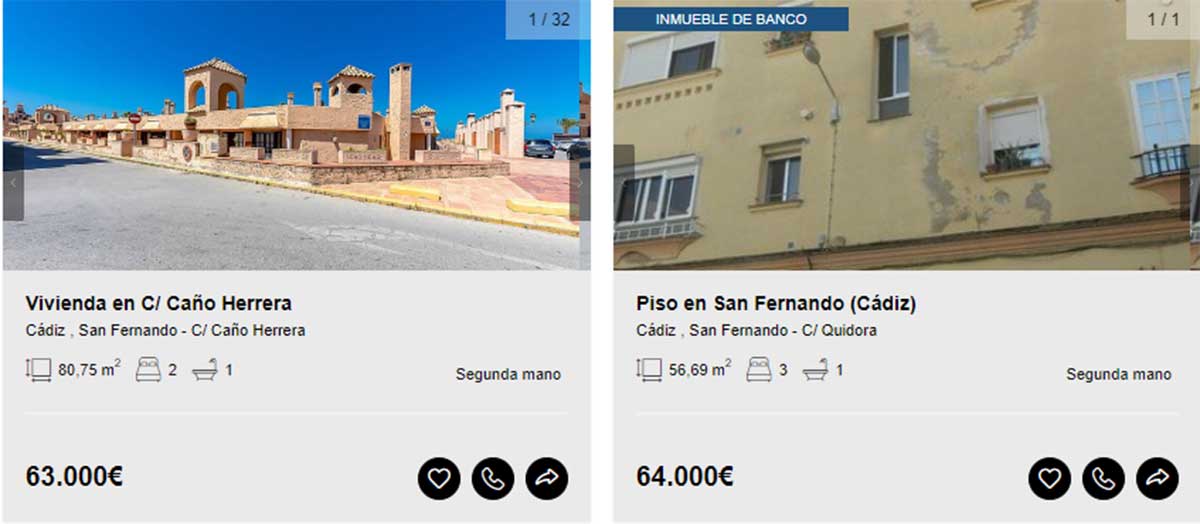 Piso a la venta en Cádiz por 64.000 euros