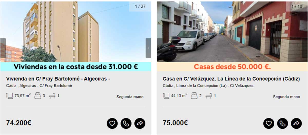 Piso a la venta en Cádiz por 74.000 euros
