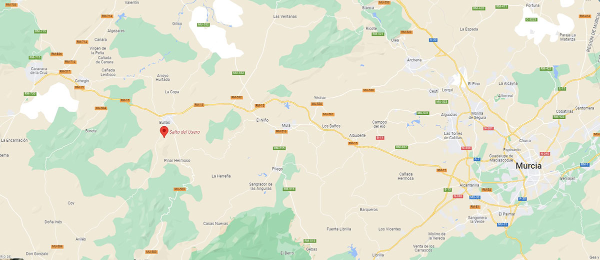 Ubicación Salto del Usero.