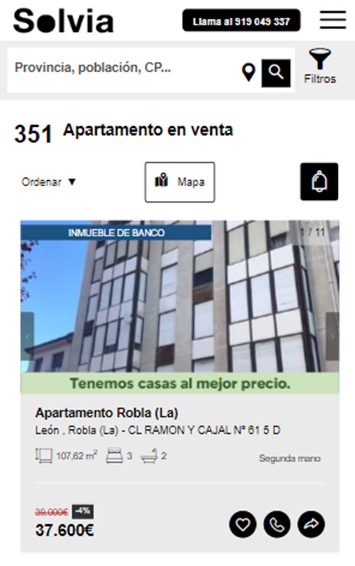 Apartamento a la venta por 37.000 euros