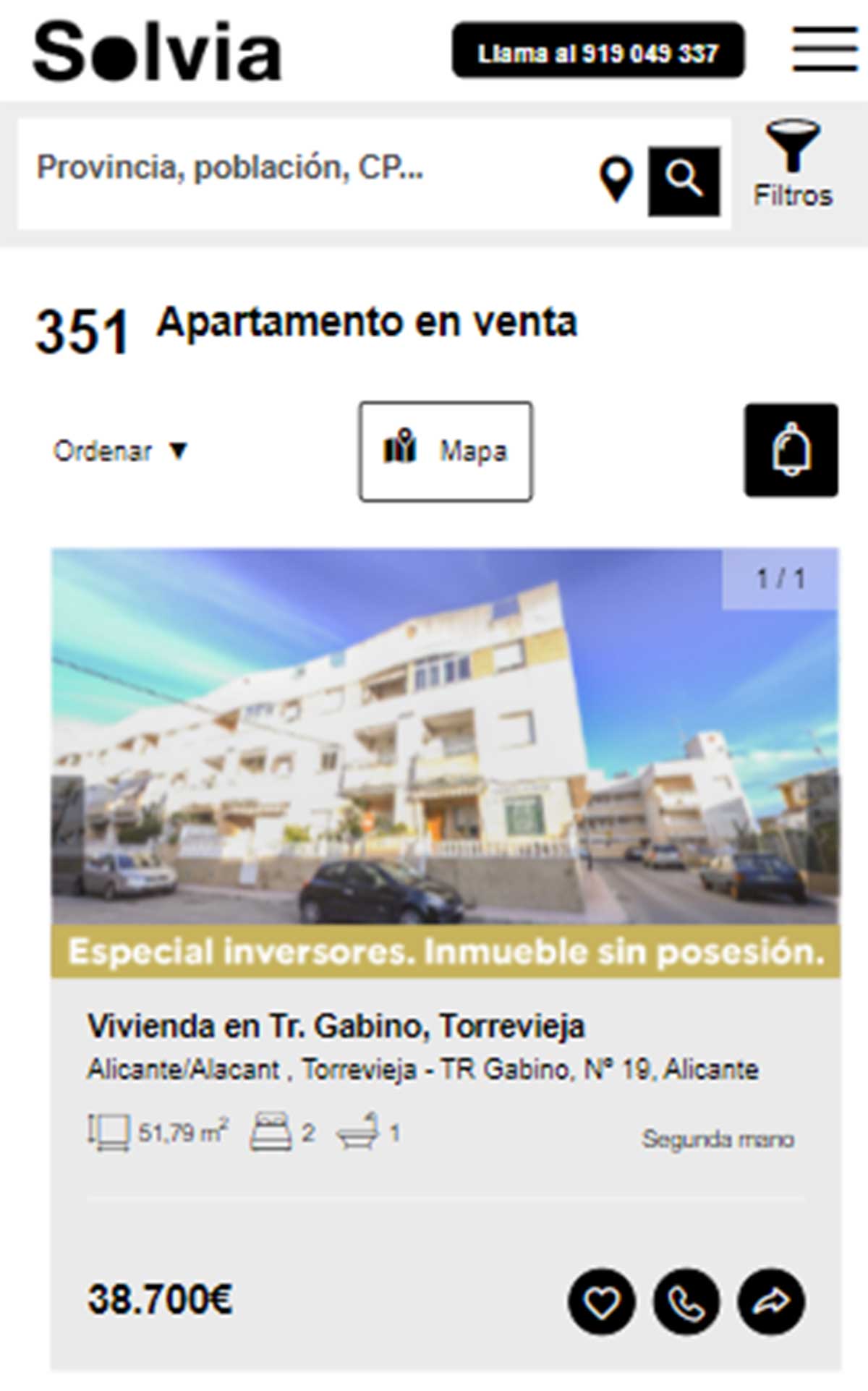 Apartamento a la venta por 38.000 euros
