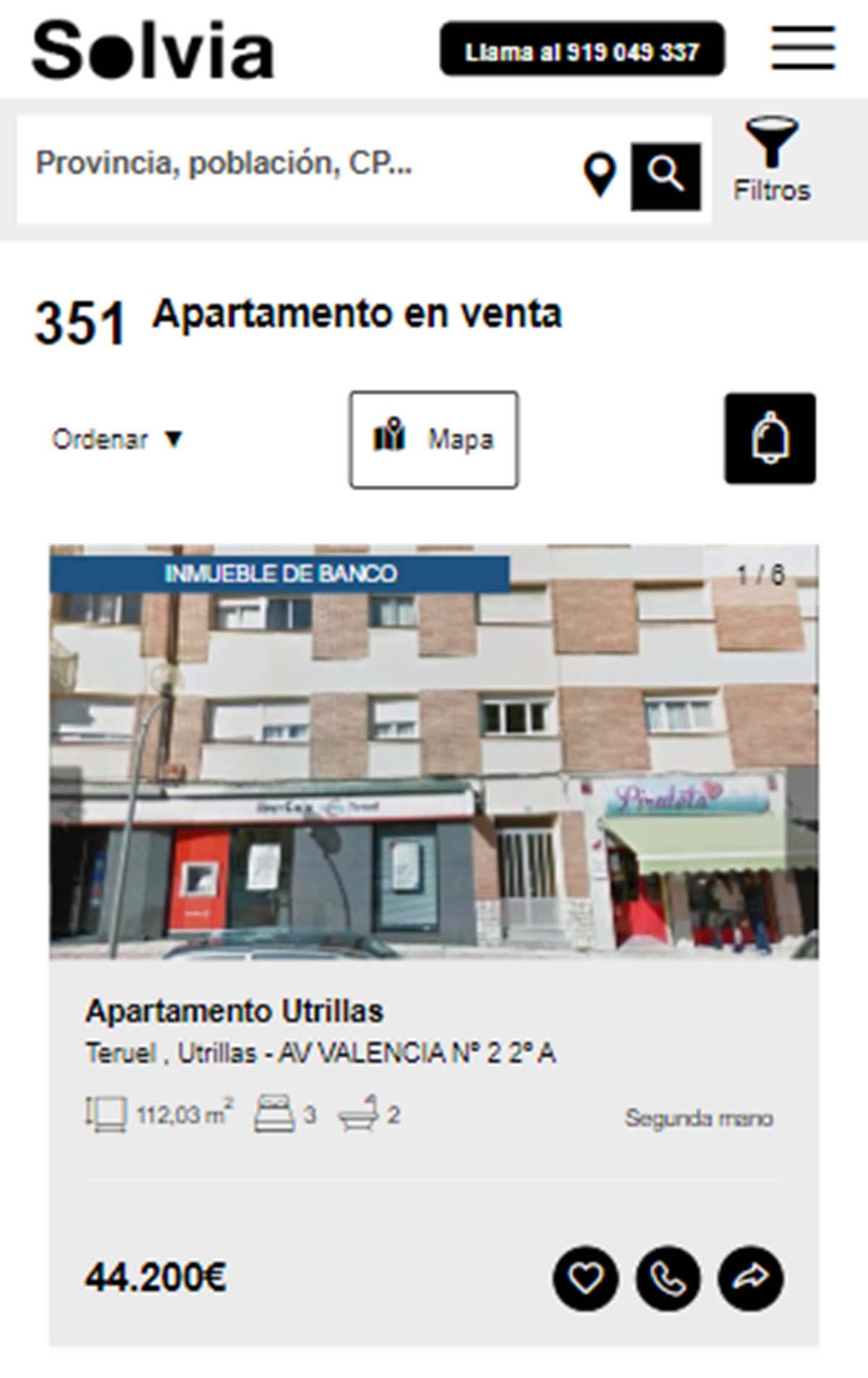 Apartamento a la venta por 44.000 euros