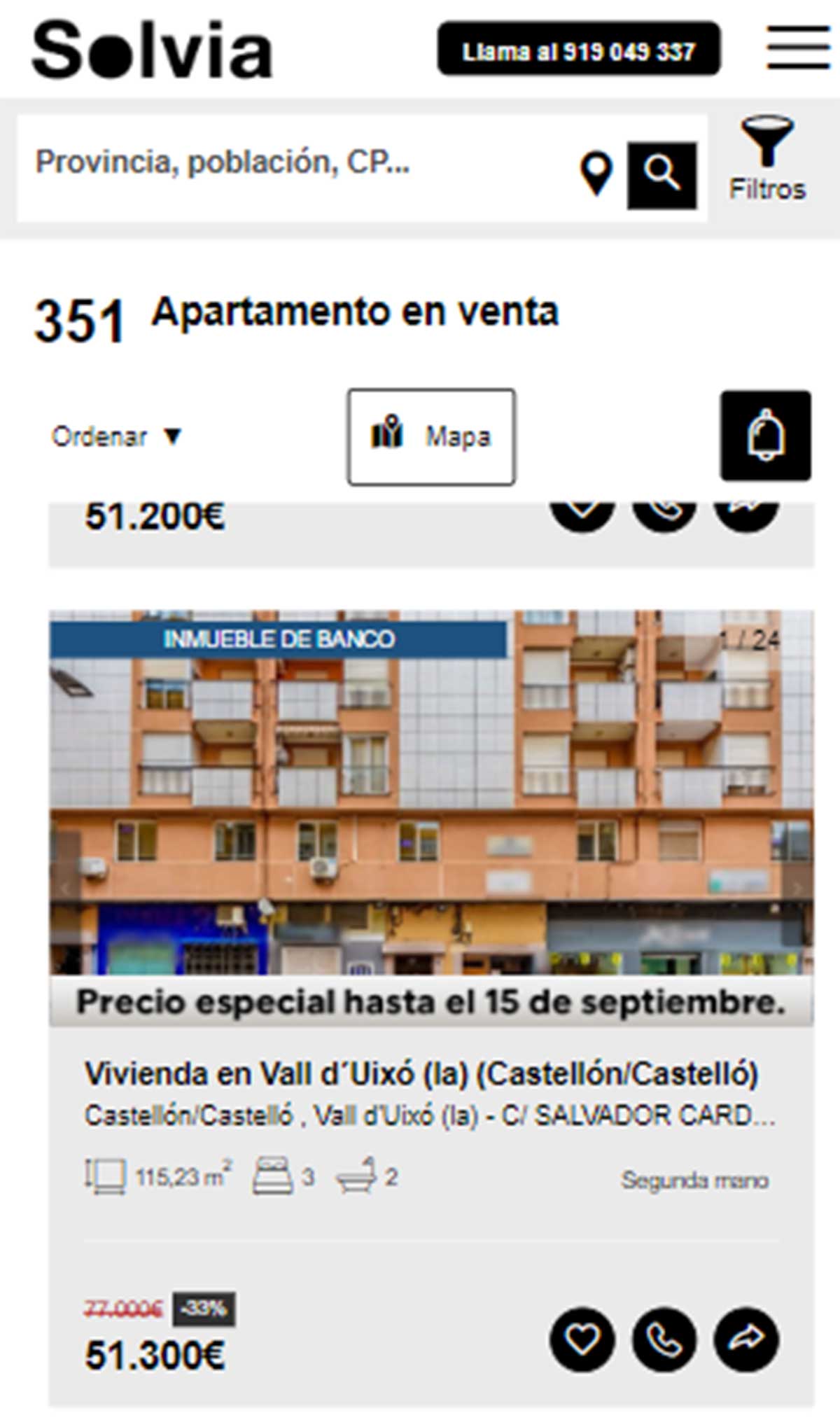 Apartamento a la venta por 51.000 euros