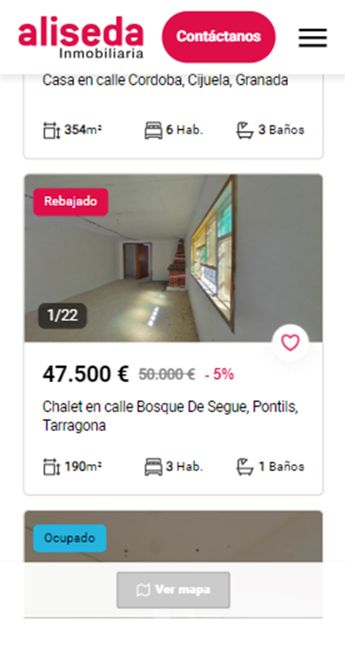 Casa con jardín por 47.500 euros
