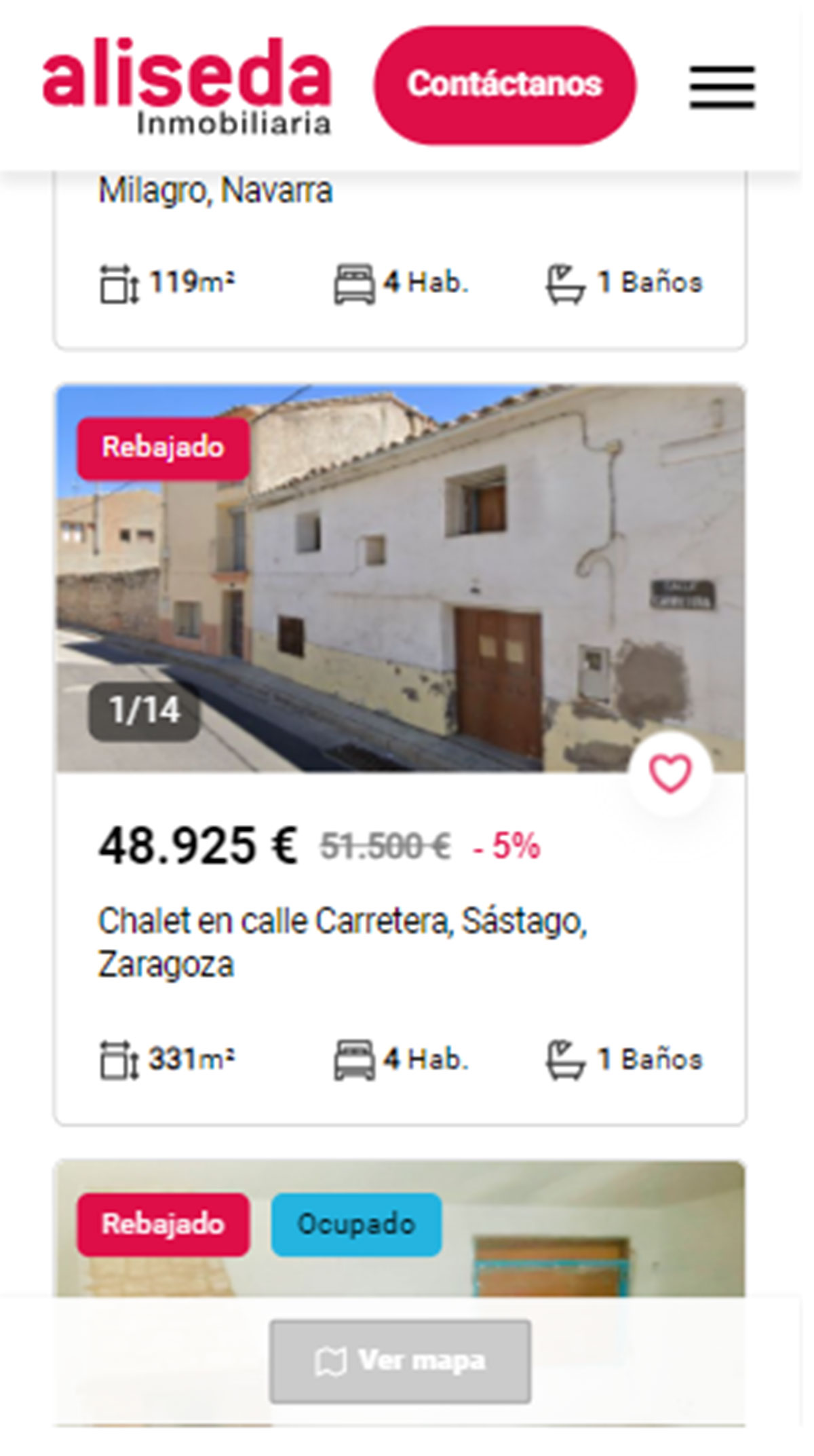 Casa con jardín por 49.000 euros